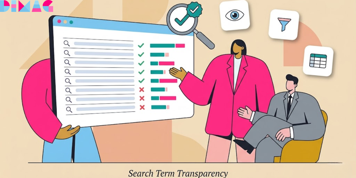 Side-by-side comparison of a well-managed search term report versus a poorly managed one showing irrelevant queries consuming budget