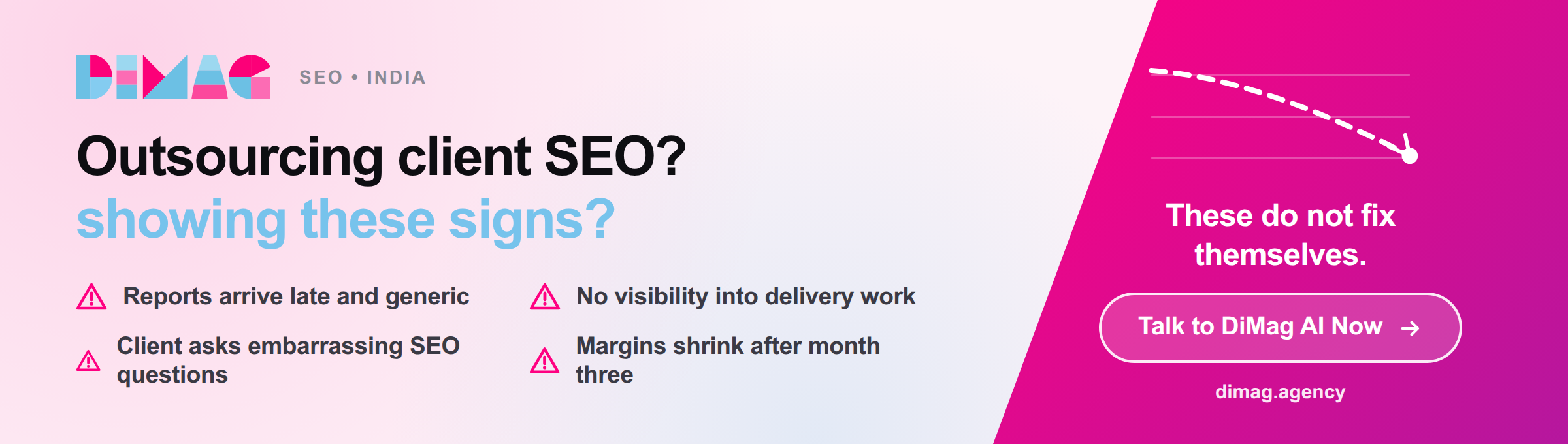 Comparison chart showing delivery quality metrics across multiple client verticals for a white label SEO agency scaling across accounts