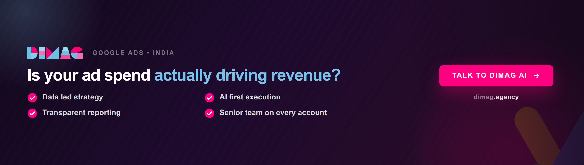 Flowchart showing how a Google Ads agency manages the full journey from ad click through conversion tracking to lead follow-up